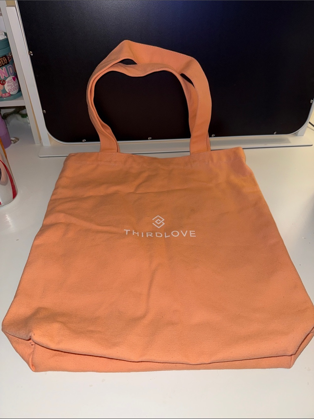 ThirdLove Coral Canvas Tote with Logo